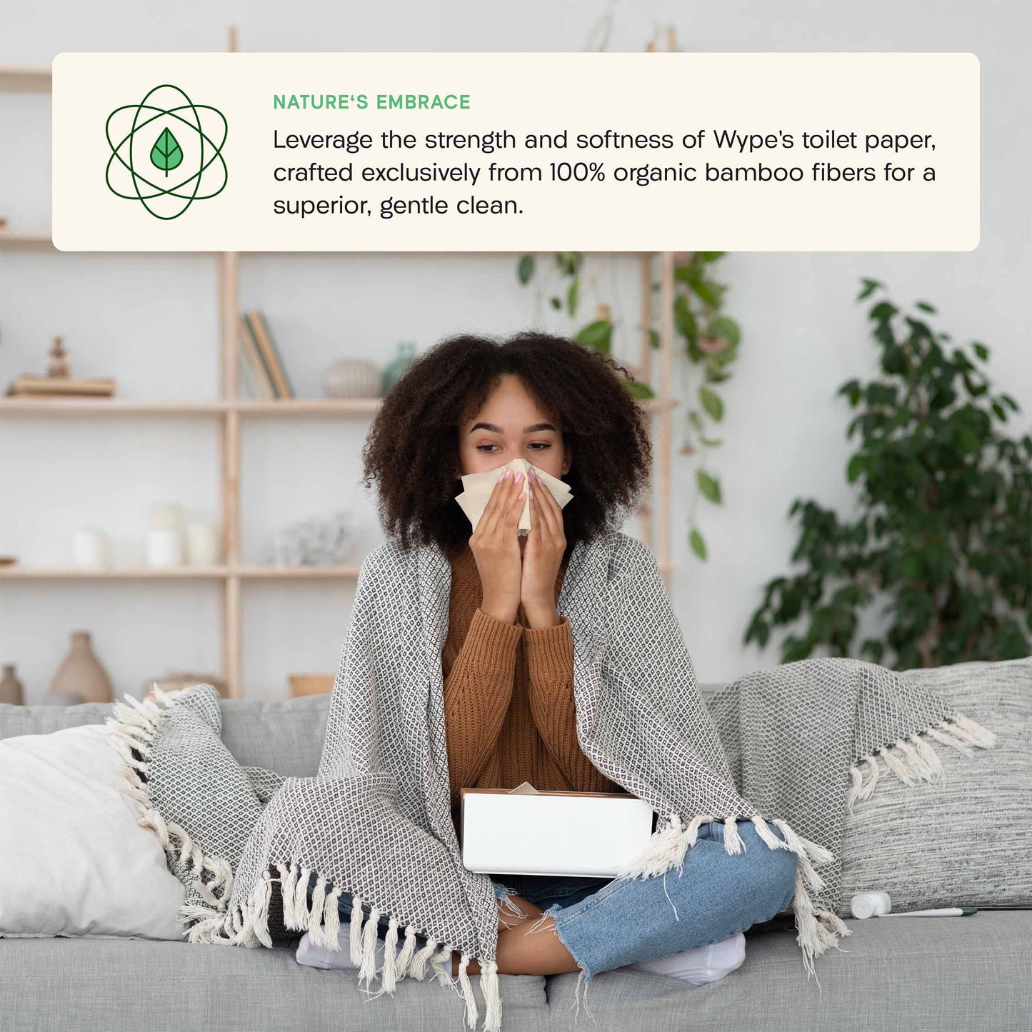 Unbleached Organic Bamboo Facial Tissues
