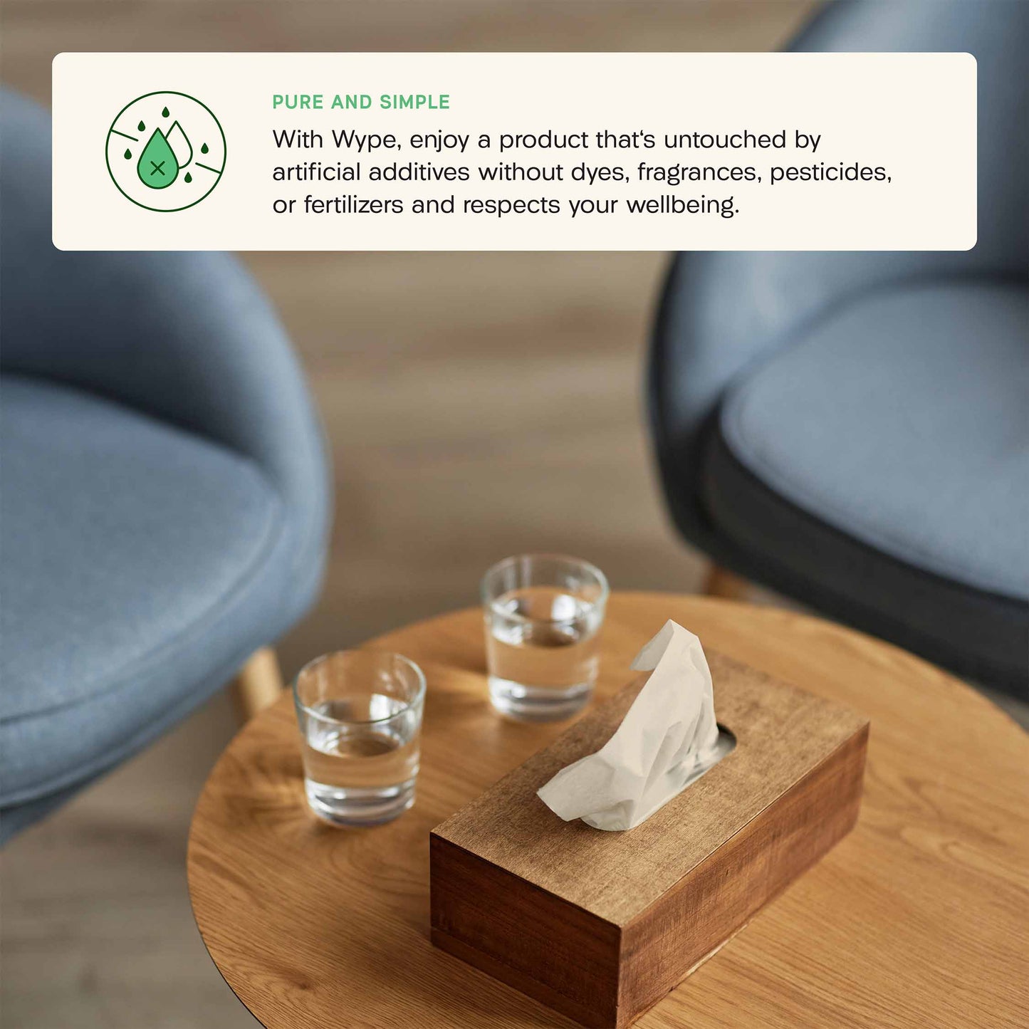 Unbleached Organic Bamboo Facial Tissues